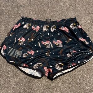 Grunt Style Men's Blue Patriotic Athletic Shorts